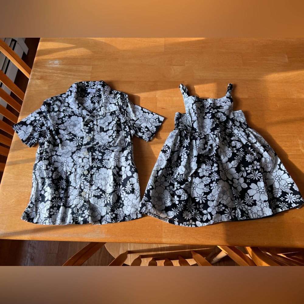 BabyGap Linen-Cotton Floral Family Matching Shirt and Dress Set